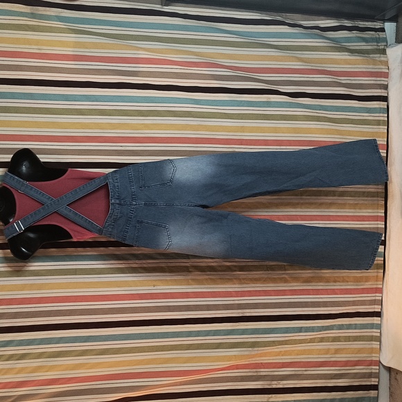 MISSLOOK Denim Overalls with Rolling Stone Logo - Picture 5 of 9